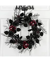 National Tree Company 22" Halloween Rose Wreath