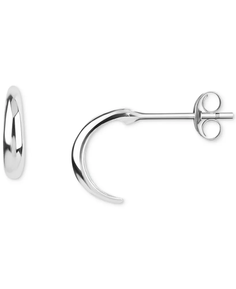 Giani Bernini Polished Extra Small C-Hoop Earrings in Sterling Silver, 1/2", Created for Macy's