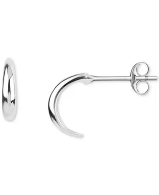 Giani Bernini Polished Extra Small C-Hoop Earrings in Sterling Silver, 1/2", Created for Macy's