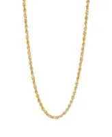 Glitter Double Rope Link 20" Chain Necklace (3-3/4mm) in 14k Gold