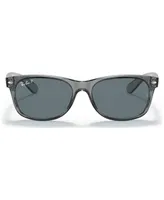 Ray-Ban Unisex New Wayfarer Classic 55 Polarized Low Bridge Fit Sunglasses, RB2132F55-p