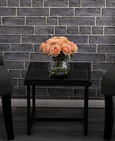Nearly Natural Rose Arrangement w/Vase