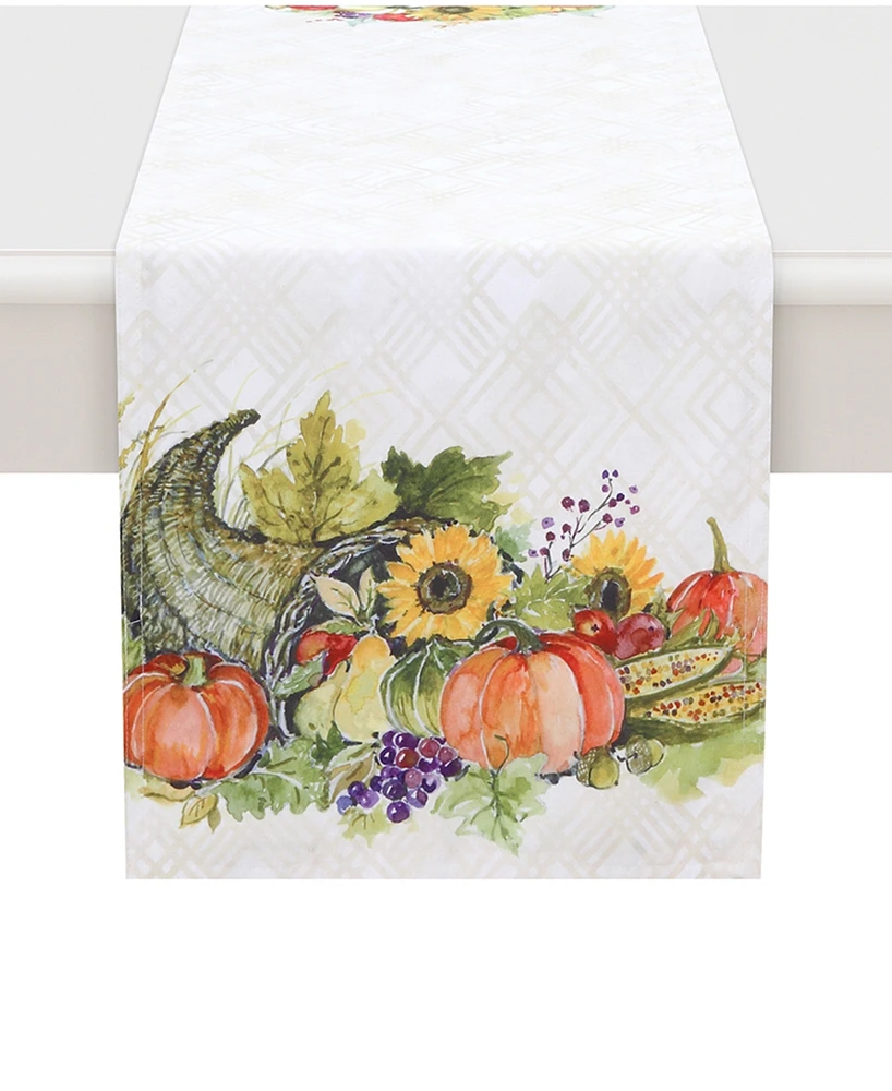 Laural Home Cornucopia Harvest Runner, 13" x 90"