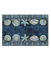 Laural Home Embellished Shells Set of 4 Placemats, 13" x 19"