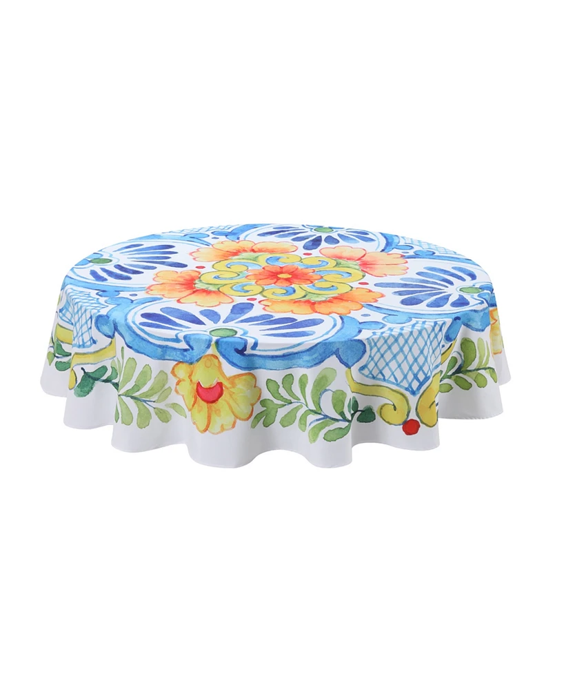 Laural Home Talavera 70" Round Tablecloth