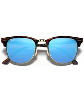 Ray-Ban Unisex Sunglasses, RB3016 Clubmaster Mineral Flash Lenses