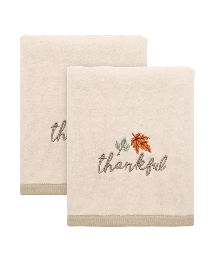 Avanti Grateful Patch Harvest Cotton 2-Pc. Hand Towel Set, 30" x 16"