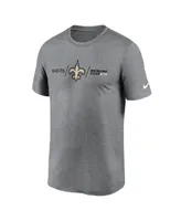 Men's Nike Heathered Charcoal New Orleans Saints Horizontal Lockup Legend T-shirt