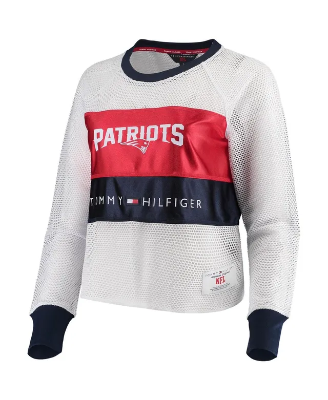 Women's DKNY Sport White Houston Texans Lauren Mesh Raglan Long Sleeve  T-Shirt