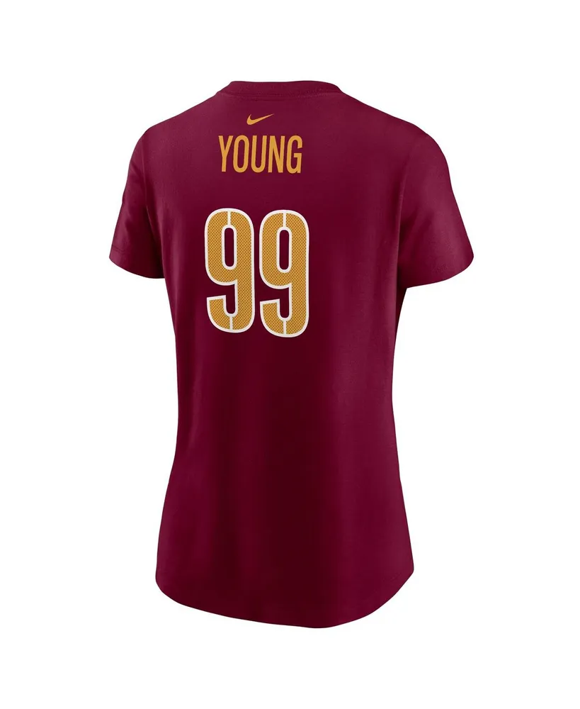 Women's Nike Chase Young Burgundy Washington Commanders Player Name and Number T-shirt