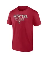 Men's Fanatics Red Tampa Bay Buccaneers Raise the Flags Heavy Hitter T-shirt