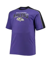 Men's Fanatics Lamar Jackson Purple Baltimore Ravens Big and Tall Sleeve Panel Player Name Number T-shirt