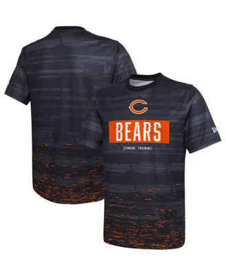 Men's New Era Navy Chicago Bears Combine Authentic Sweep T-shirt