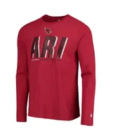 Men's New Era Cardinal Arizona Cardinals Combine Authentic Static Abbreviation Long Sleeve T-shirt