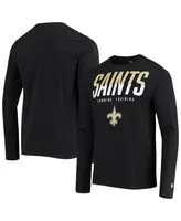 Men's New Era Black Orleans Saints Combine Authentic Split Line Long Sleeve T-shirt