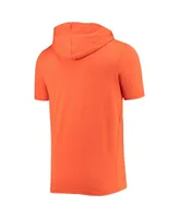 Men's New Era Heathered Orange Chicago Bears Team Brushed Hoodie T-shirt