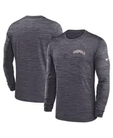 Men's Nike Charcoal Arizona Cardinals Velocity Athletic Stack Performance Long Sleeve T-shirt