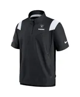 Men's Nike Black Las Vegas Raiders Coach Chevron Lockup Quarter-Zip Top