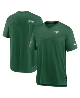 Men's Nike Gray Green Bay Packers Sideline Coach Chevron Lock Up Logo  V-Neck Performance T