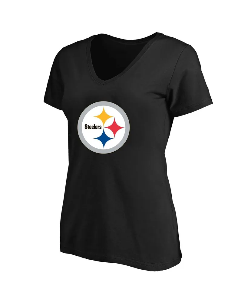 Women's Fanatics Kenny Pickett Black Pittsburgh Steelers Plus Player Name and Number V-Neck T-shirt