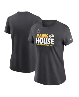 Women's Nike Anthracite Los Angeles Rams Super Bowl Lvi Champions Local T-shirt