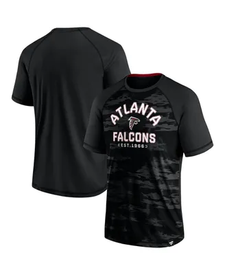 Men's Fanatics Black Atlanta Falcons Hail Mary Raglan T-shirt
