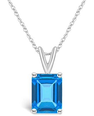 Blue Topaz (4-1/4 ct. t.w.) Pendant Necklace 14K White Gold or Yellow