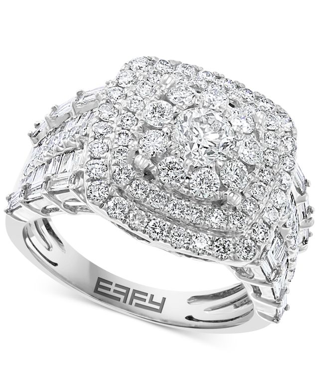 Effy Diamond Halo Cluster Ring (2-1/5 ct. t.w.) in 14k White Gold