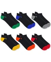 Polo Ralph Lauren Men's Men's 6-Pk. Performance Colored Heel Toe Low Cut Socks