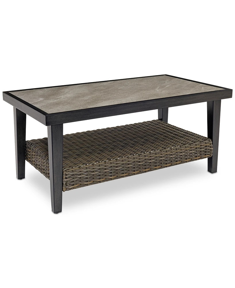 Closeout! Belmont Outdoor 44"x25" Rectangle Tile Top Coffee Table