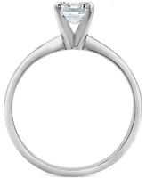 Diamond Emerald-Cut Solitaire Engagement Ring (1 ct. t.w.) in 14k White Gold
