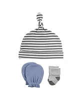 Hudson Baby Baby Boys Hudson Caps, Mittens and Socks Set, Transportation, 0-6 Months