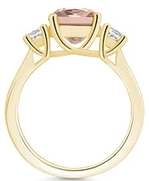 Macy's Morganite (2 ct. t.w.) and Diamond (1/3 Ring 14K Yellow Gold