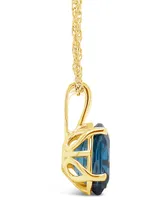 Macy's London Topaz (3-5/8 ct. t.w.) Pendant Necklace in 14K Gold