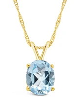 Macy's Topaz (3-5/8 ct. t.w.) Pendant Necklace in 14K Gold