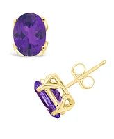 Macy's Amethyst (2-3/8 ct. t.w.) Stud Earrings in 14K Gold