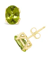 Macy's Peridot (2-3/4 ct. t.w.) Stud Earrings in 14K Gold