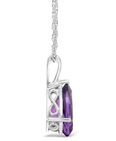 Macy's Amethyst (2-3/4 ct. t.w.) Pendant Necklace in 14K White Gold