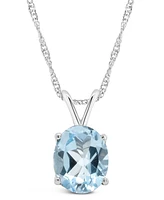 Macy's Topaz (3-5/8 ct. t.w.) Pendant Necklace in 14K White Gold