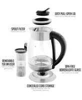 Ovente Glass Electric Tea Kettle 1.8 Liter Bisphenol A Free Cordless Body 1500 Watt, KG661S