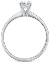 Diamond Oval-Cut Solitaire Engagement Ring (1 ct. t.w.) in 14k White Gold