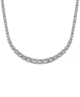 Wrapped in Love Diamond Graduated 17" Collar Necklace (1 ct. t.w.) in Sterling Silver, Created for Macy's