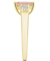 Macy's Morganite and Diamond Ring (1-3/8 ct.t.w 1/4 ct.t.w) 14K Yellow Gold