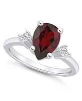 Macy's Garnet and Diamond Ring (1-3/4 ct.t.w 1/10 ct.t.w) 14K Gold