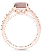 Macy's Morganite (2 Ct. T.w.) and Diamond (1/3 Ring 14K Rose Gold