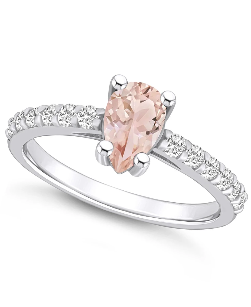 Macy's Morganite (3/4 Ct. T.w.) and Diamond (1/3 Ring 14K Gold