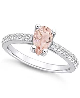 Macy's Morganite (3/4 Ct. T.w.) and Diamond (1/3 Ring 14K Gold