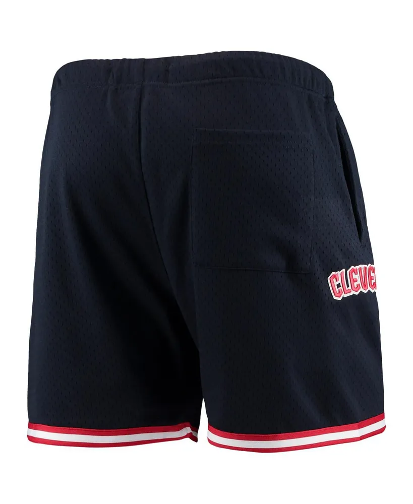 Men's Pro Standard Navy Cleveland Guardians Logo Mesh Shorts