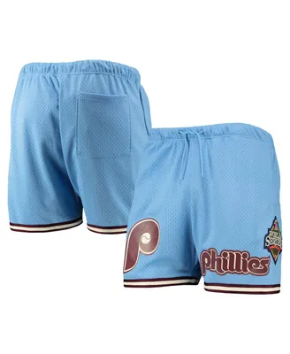 Men's Pro Standard Light Blue Philadelphia Phillies 2008 World Series Logo Mesh Shorts