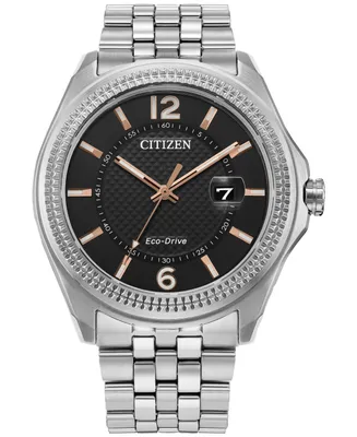 Citizen Eco-Drive Men's Corso Classic Stainless Steel Bracelet Watch 42mm